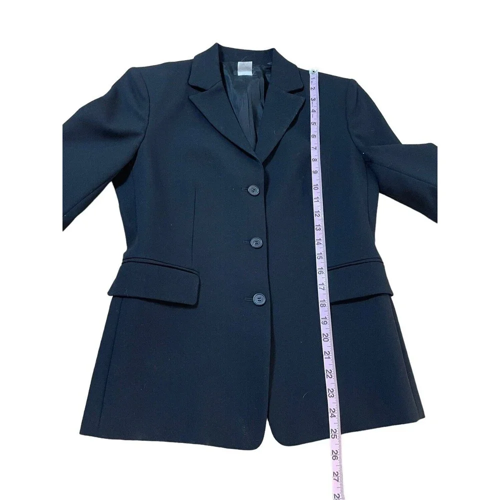 J. Crew Womens Blazer Jacket Wool Black Career Work‎ Size 6